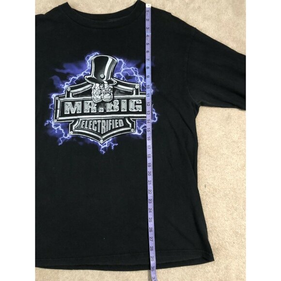 VTG Mr. Big Electrified Japan Get Over It Tour 2000 Band Tee Black Mens Large - Picture 7 of 11